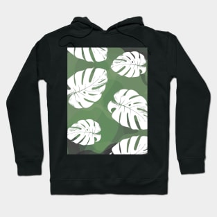 Bright leaf pattern Monstera Hoodie